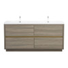 Bathin Freestanding Bathroom Vanity With Double Sinks, Bathroom Storage Vanity Cabinet With Stone Resin Countertop And Soft Close Drawers