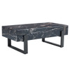 Minimalist Marble Patterned Coffee Table With Metal Legs