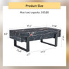 Minimalist Marble Patterned Coffee Table With Metal Legs