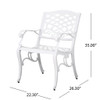 Unravel - Outdoor Arm Chair With Scroll Design And Floral Accents (Set of 2) - White