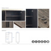 Luka - Farmhouse Rustic Five Shelf Wood Shoe Cabinet - Rustic Gray