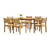 Mauricio - 7 Piece Dining Set With Stacking Chair - Natural / Light Brown