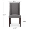 High Back Dining Chair With Wingback Design (Set of 2)