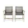 Outdoor Dining Chair Acacia Wood Frame (Set of 2)