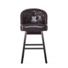 Mellifluous - 360 Degree Swivel Bar Stool With Stunning Nailhead Trim, (Set of 2)