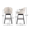Mellifluous - 360 Degree Swivel Bar Stool With Stunning Nailhead Trim, (Set of 2)