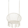 Macrame Hanging Hammock Chair, Cotton Rope Swing For Indoor And Outdoor Use
