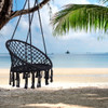 Macrame Hanging Hammock Chair, Cotton Rope Swing For Indoor And Outdoor Use