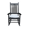 Classic Wooden Porch Rocker Chair White Populus Wood Comfortable Design