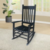 Classic Wooden Porch Rocker Chair White Populus Wood Comfortable Design