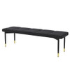 Multifunctional Shoe Bench With Faux Cushion - Black