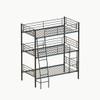 Twin Size Metal Triple Bunk Bed For Bedroom And Dormitory, Convertible Into 3 Separate Beds - Black