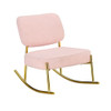 Rocking Chair With Backrest And Metal Legs For Living Room