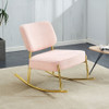 Rocking Chair With Backrest And Metal Legs For Living Room