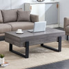 Rustic Coffee Table With Metal Legs
