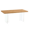 Modern Minimalist Wooden Table With Acrylic Legs