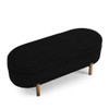 Oval Ottoman Storage Bench With Rubber Wood Legs