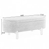 Oval Ottoman Storage Bench With Rubber Wood Legs