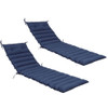 2 Piece Outdoor Chaise Lounge Chair Cushion Replacement Set