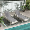 2 Piece Outdoor Chaise Lounge Chair Cushion Replacement Set