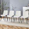 Modern Style Extended Seat Cushion Dining Chair Set