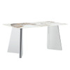Pandora - Patterned Sintered Stone Dining Table With Stainless Steel Butterfly Legs