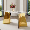 Pandora - Patterned Sintered Stone Dining Table With Stainless Steel Butterfly Legs