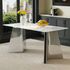 Luxurious Dining Table With Stainless Steel Butterfly Legs, Scratch & Heat Resistant