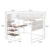 Metal Loft Bed With Built - In Charging Station And LED Light