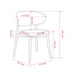 Mid Century Modern Wooden Dining Chair (Set of 2) With Ash Wood Feet - White