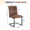 Ergonomic Technology Fabric Dining Chairs With Black Metal Legs, Comfortably Simple Design, (Set of 4) - Brown