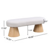 Dining Bench For Dining Room, Upholstered Bedroom End Of Bed Entryway Bench Fabric Ottoman For Living Room - Beige