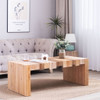 Modern Rustic Coffee Table, Rectangular Center Table For Living Room - Multi / Multicolor