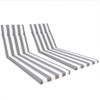 2 Piece Indoor / Outdoor Chaise Lounge Chair Cushion Set With Ties