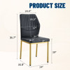 Luxury Simple Chair With Metal Gold Leg