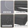 14 Pack Cushion Covers For 7 Piece Wicker Rattan Sectional Sofa