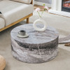 Cylindrical Coffee Table With Material For Living Room