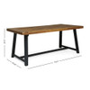 7 Pieces Modern Outdoor Dining Set With Acacia Wood Table And Chairs