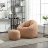 Bedding Bean Bag Sofa Chair High Pressure Foam Bean Bag Chair Adult Material With Padded Foam Padding Compressed Bean Bag With Footrest - Tan