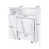 Multifunctional Folding Dining Table With Wall-Mounted Sideboard & Storage