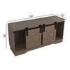 Lane - TV Stand With Sliding Barndoors Water And Heat Resistant Melamine - Rustic