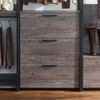 Monica - Wood Walk In Closet System With Powder Coated Metal Frame And Melamine - Rustic