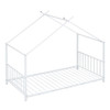 Twin Size Metal House Platform Bed - White