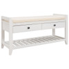 Multipurpose Entryway Shoe Rack With Cushioned Seat And Drawers