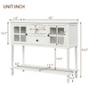 Hearth & Haven Stella Buffet Storage Cabinet With Bottom Shelf, White