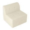 Modern Minimalist Corduroy Sleeper Sofa, Compressed Sectional Single Seat