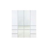 Elise - Modular Wood Closet System With Mirror In Durable Melamine And Wood Customizable Storage - White