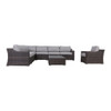 Outdoor Wicker Conversation Set With Cushions, All Weather Outdoor Wicker Conversation Set With Cushions, All Weather