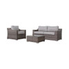 Outdoor Wicker Conversation Set With Cushions, All Weather