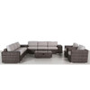 Stylish Rattan Wicker Person Seating Group With Premium Sunbrella Cushions Perfect For Outdoor Entertaining